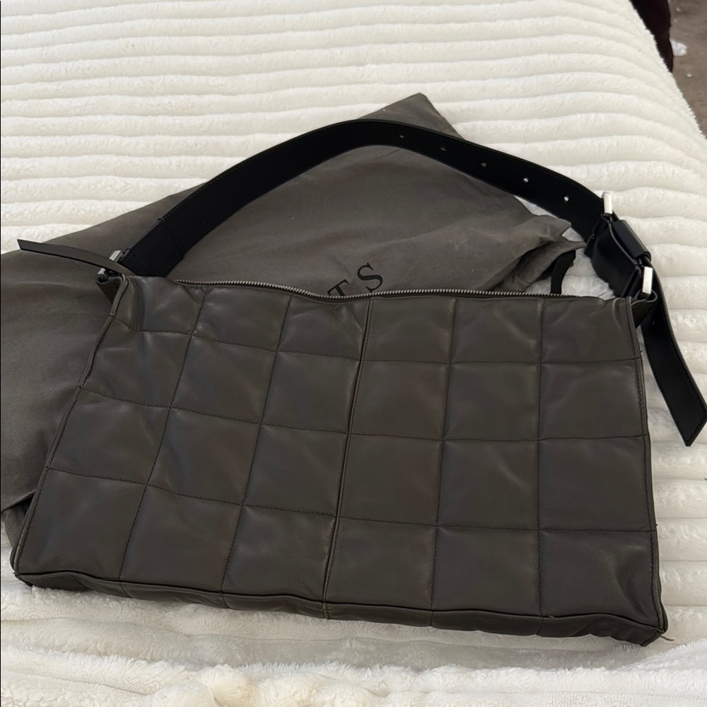All Saints Olive Quilted Shoulder Bag